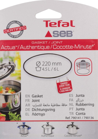 Accesorii Electrocasnice Mici - Garnitura oala sub presiune Seb Authentique Actua 4,5-6 L cod 790141