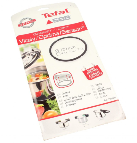 Accesorii Electrocasnice Mici - Garnitura oala sub presiune Seb Optima Sensor inox 4,5-7,5 L cod 792189