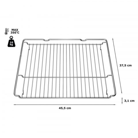 Gratar cuptor original Bosch, 45.5 x 37.5 x 3.1 cm, cod Z11CR10X000 [3]