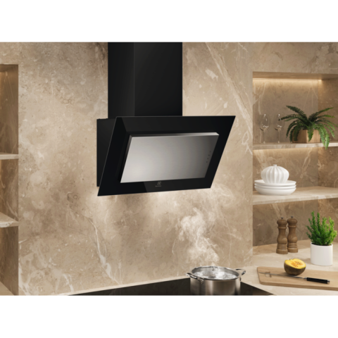 Hota semineu Electrolux LFV326Y 60 cm negru design vertical ExtractionTech 600 m3/h [1]