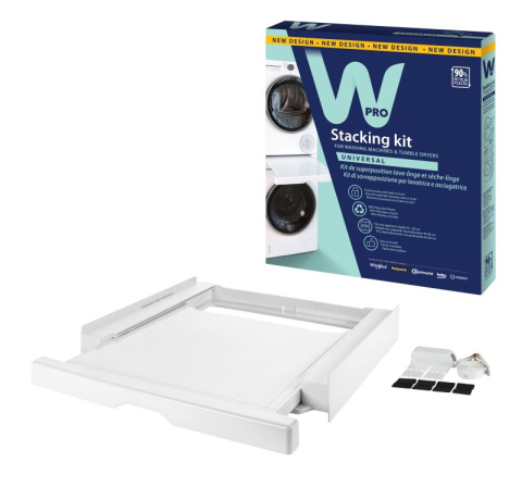 Accesorii Piese Masini Spalat Rufe si Uscatoare - Kit suprapunere universal WPRO SKN101 C00974793 cu raft