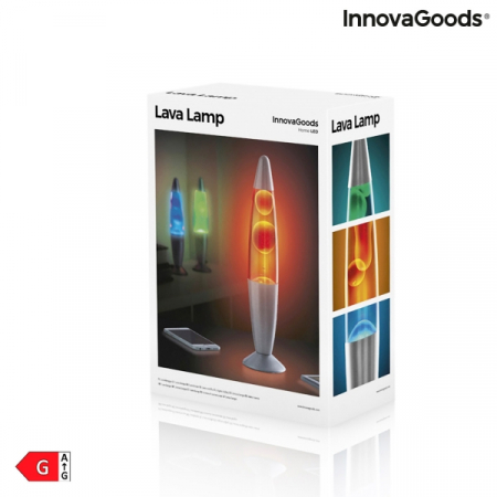 Lampa cu lava, Magma InnovaGoods Home, LED, 25 W, rosu [3]