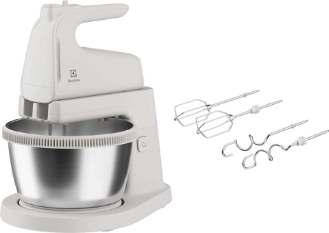 Electrocasnice - Mixer cu bol Electrolux ESM4W Seria 500, 500 W, alb, cu bol metalic de 3.6 L