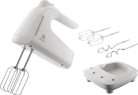 Electrocasnice - Mixer de mana Electrolux EHM4W Seria 300, 500 W, alb, cu lame inox si suport pentru accesorii