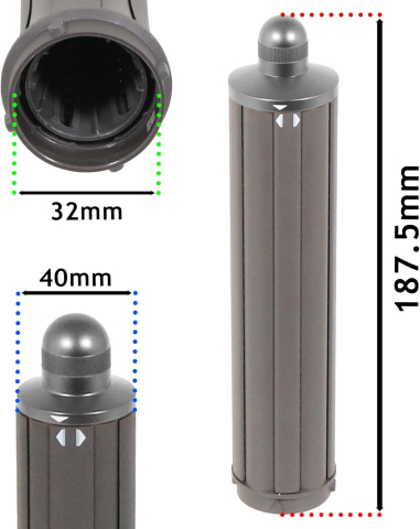 Ondulator lung 40 mm reversibil original Dyson Airwrap Nickel/Iron [1]