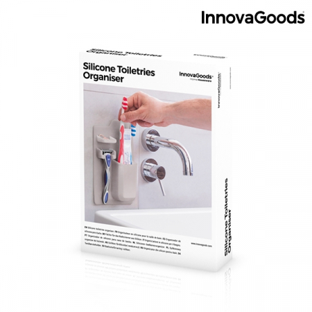 Organizator de baie din silicon, InnovaGoods Home Houseware, rezistent la apa, pentru suprafete netede [7]