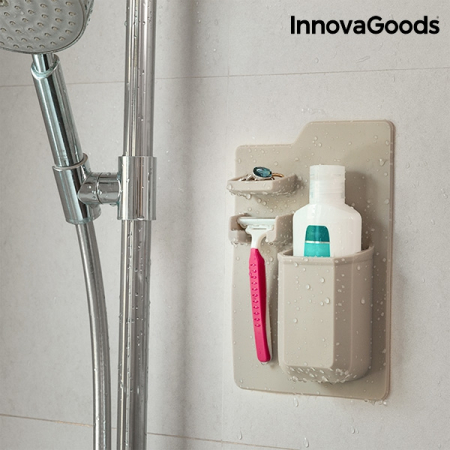 Organizator de baie din silicon, InnovaGoods Home Houseware, rezistent la apa, pentru suprafete netede [2]