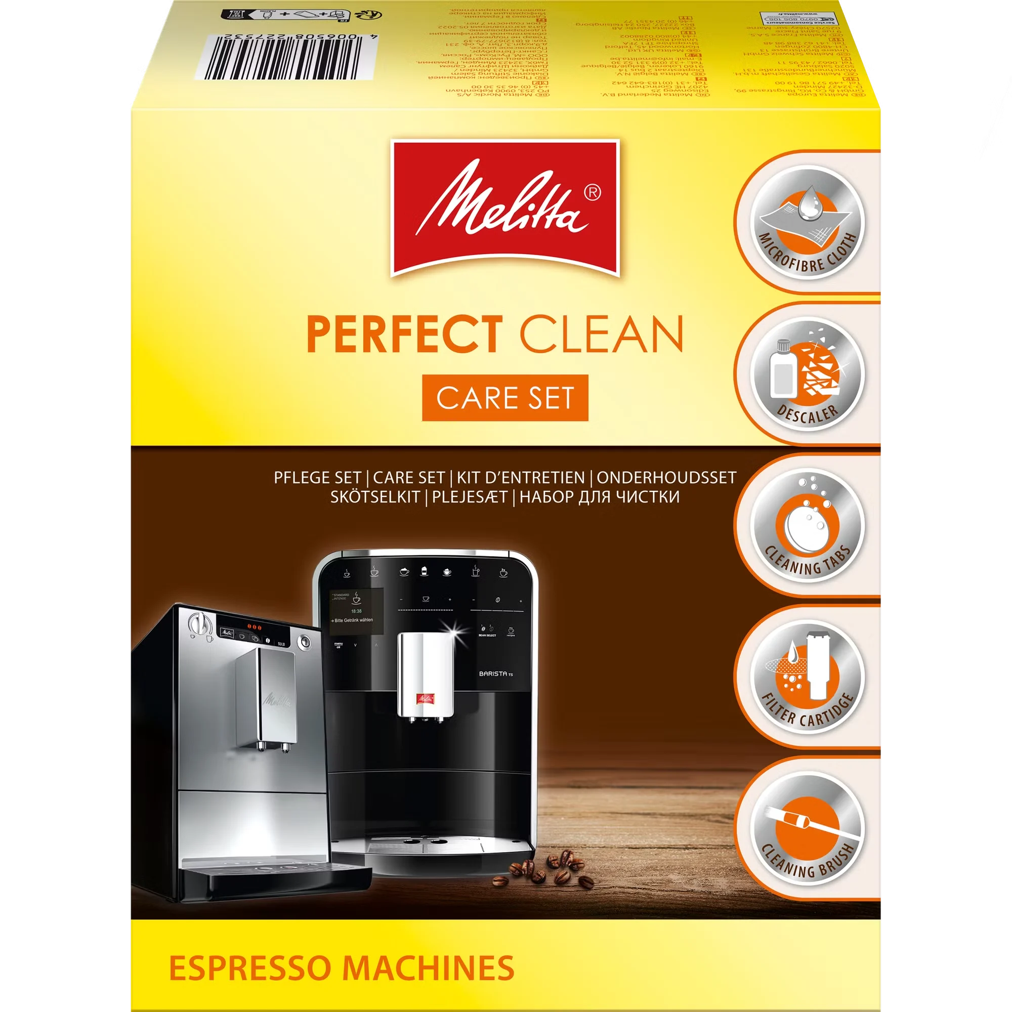 Accesorii Piese Espressoare Cafetiere - Pachet Melitta Perfect Clean Care Set espressor automat detartrant tablete filtru PRO AQUA laveta pensula