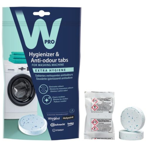Pastile tablete curatare masina de spalat rufe Wpro PowerFresh 3 x 40g anti-miros anticalcar [2]