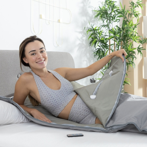 Patura pentru sauna cu caldura cu infrarosu indepartat FIR,  Bedna InnovaGoods, 179 x 79 cm [5]