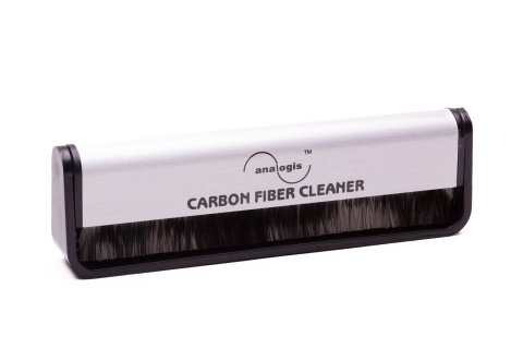 Accesorii Audio Hi-Fi - Perie antistatica din fibra de carbon Analogis Brush 1 pentru curatarea discurilor de vinil, Negru/Gri