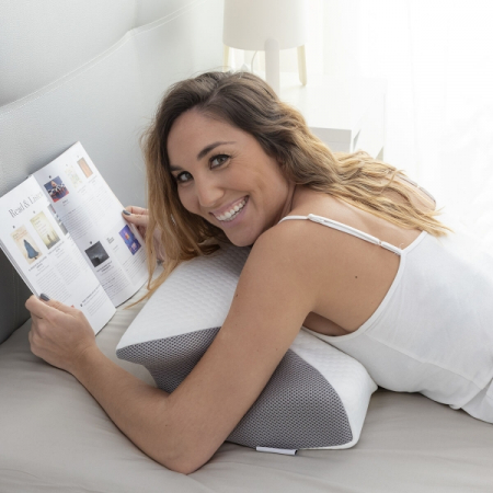 Pernă cervicală din spuma cu memorie, cu contur ergonomic, Conforti InnovaGoods, 62x36x14 cm [6]