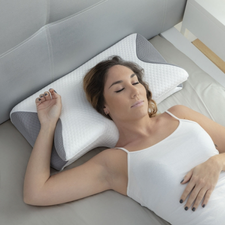 Pernă cervicală din spuma cu memorie, cu contur ergonomic, Conforti InnovaGoods, 62x36x14 cm [4]