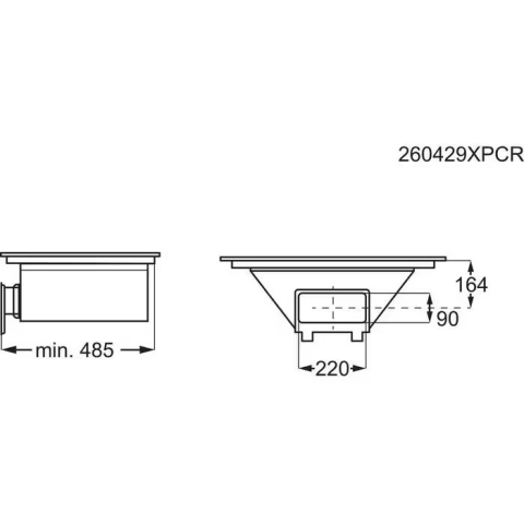 Plita cu hota integrata AEG TCH74B01FB ComboHob Bridge Seria 6000 70 cm 4 zone negru [20]