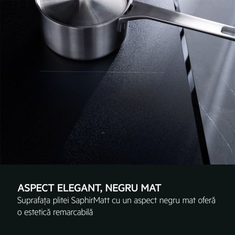 Plita cu hota integrata AEG TH84CC23CZ ComboHob XT SenseFry 80 cm 4 zone negru mat [3]