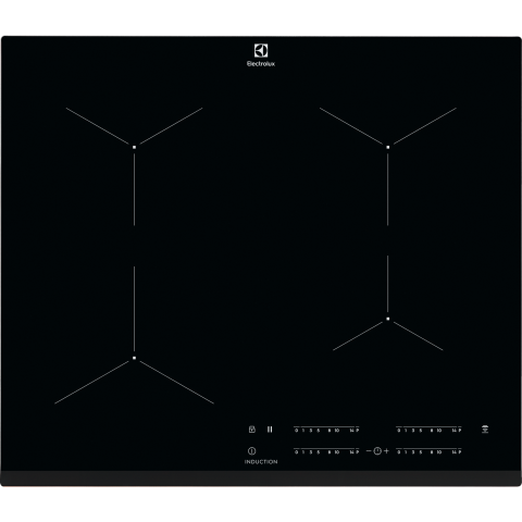 Plite - Plita cu inductie Electrolux EIT61443B Slim-Fit 60 cm 4 zone Hob2Hood neagra