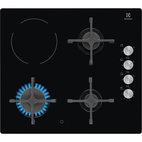 Plita incorporabila mixta Electrolux EGE6182NOK gaz vitroceramica 60 cm negru [0]