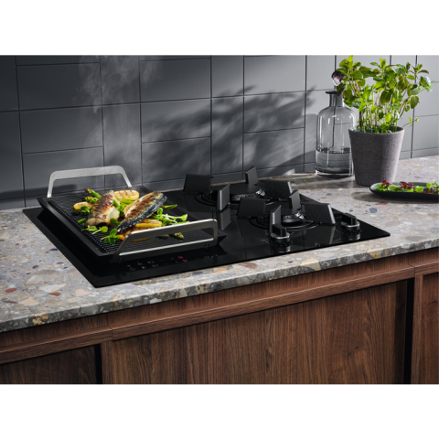 Plita mixta Electrolux KDI641723K 60 cm inductie si gaz neagra functie Bridge [1]