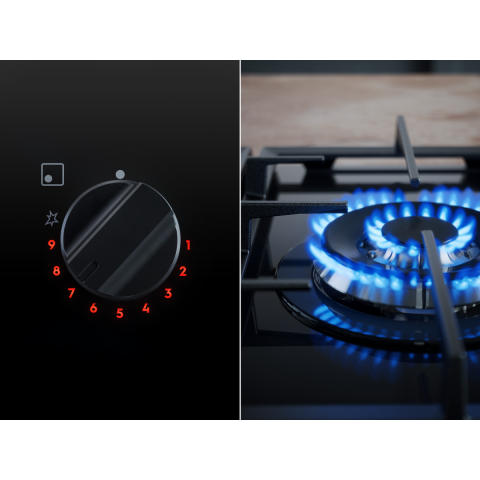 Plita gaz AEG HGB64420SM Seria 6000 Slim line 60 cm 4 arzatoare inox [8]