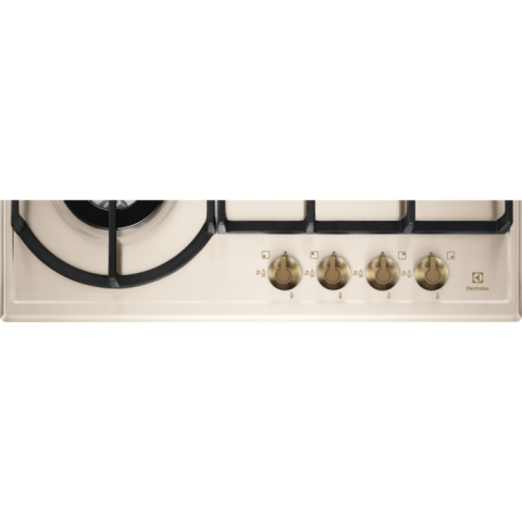 Plita incorporabila pe gaz Electrolux EGH6343RON Rococo 4 arzatoare arzator Wok gratare fonta 60 cm crem [1]