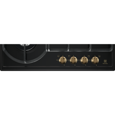 Plita incorporabila pe gaz Electrolux EGH6343ROR Rococo 4 arzatoare arzator Wok gratare fonta 60 cm negru mat [1]
