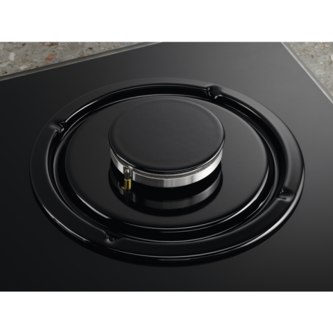 Plita incorporabila pe gaz Electrolux EGH6343ROR Rococo 4 arzatoare arzator Wok gratare fonta 60 cm negru mat [2]
