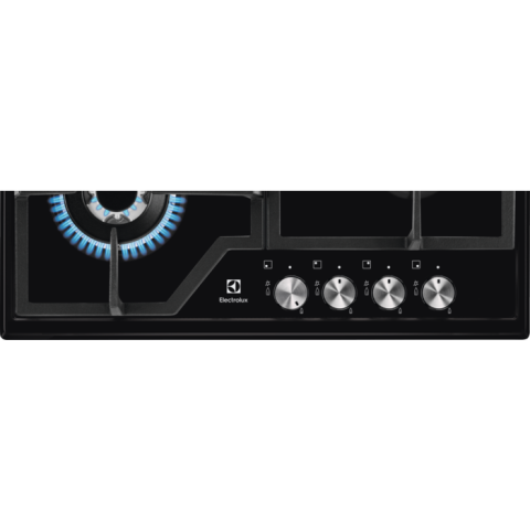 Plita incorporabila pe gaz Electrolux EGS6436K 4 arzatoare arzator Wok gratare fonta 60 cm negru [3]