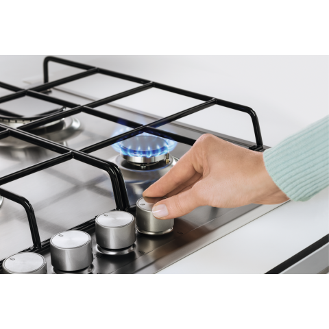 Plita incorporabila pe gaz Electrolux EGS6436K 4 arzatoare arzator Wok gratare fonta 60 cm negru [1]