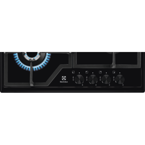Plita incorporabila pe gaz Electrolux KGS6436K 4 arzatoare arzator Wok gratare fonta 60 cm negru [3]