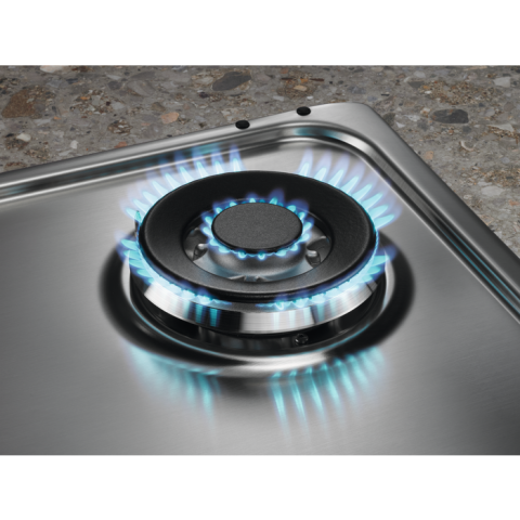 Plita incorporabila pe gaz Electrolux KGS64562SX 4 arzatoare arzator Wok gratare fonta 60 cm inox [5]