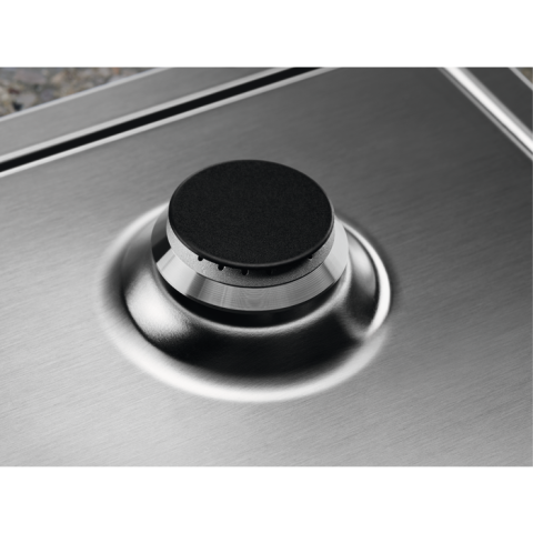 Plita incorporabila pe gaz Electrolux KGS64562SX 4 arzatoare arzator Wok gratare fonta 60 cm inox [11]