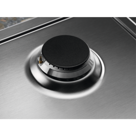 Plita incorporabila pe gaz Electrolux KGS64562SX 4 arzatoare arzator Wok gratare fonta 60 cm inox [9]