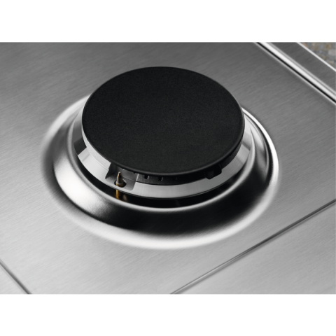 Plita incorporabila pe gaz Electrolux KGS75362XX Seria 600 Pro 75 cm 5 arzatoare arzator Wok gratare fonta inox EasyClean [6]