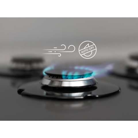 Plita incorporabila pe gaz Electrolux KGS9536RN 90 cm 5 arzatoare arzator Wok gratare fonta negru ghisa [5]
