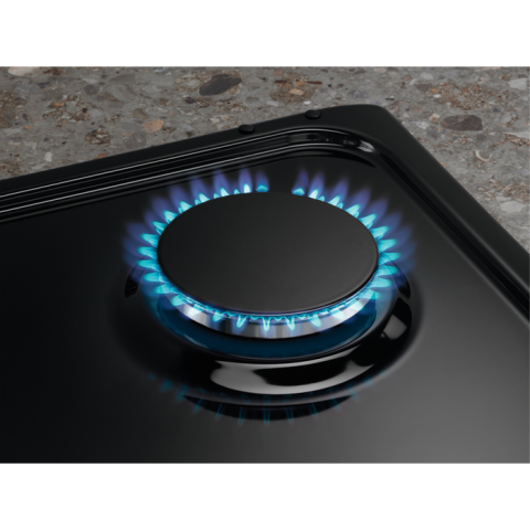 Plita incorporabila pe gaz Electrolux KGS9536RN 90 cm 5 arzatoare arzator Wok gratare fonta negru ghisa [6]