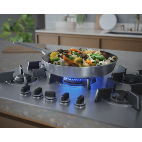Plita incorporabila pe gaz Electrolux KGU643723Z Seria 700 Pro 4 arzatoare arzator Wok gratare fonta 60 cm inox EasyClean [4]