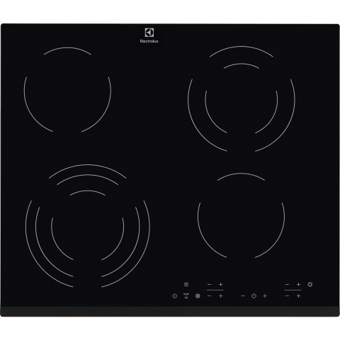 Plite - Plita incorporabila vitroceramica Electrolux EHF6343FOK electrica 60 cm zona dubla negru