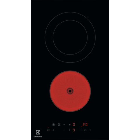 Plita incorporabila vitroceramica Electrolux LHR3233CK 2 zone control touch 30 cm negru [0]