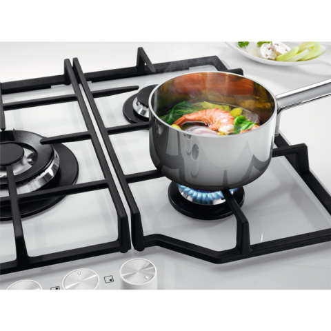 Plita incorporabila vitroceramica pe gaz Electrolux GME363NV 4 arzatoare 60 cm alb [8]