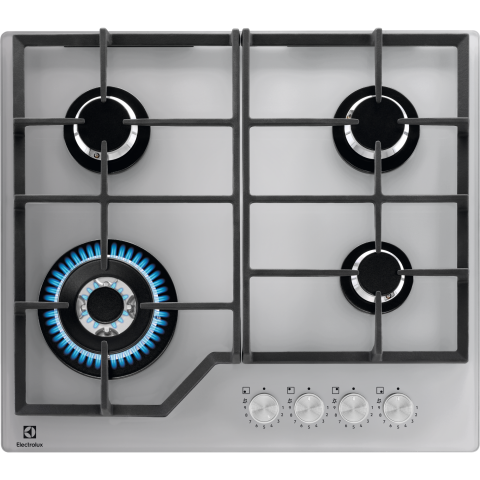 Plite - Plita incorporabila vitroceramica pe gaz Electrolux KGG64362S 4 arzatoare 60 cm argintiu