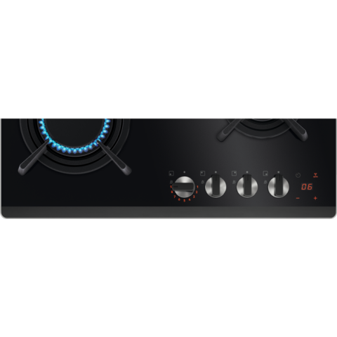 Plita incorporabila vitroceramica pe gaz Electrolux KGG643753K 4 arzatoare 60 cm negru [2]