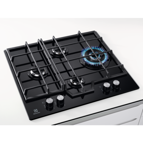 Plita incorporabila vitroceramica pe gaz Electrolux KGG6456K 4 arzatoare 60 cm negru [1]