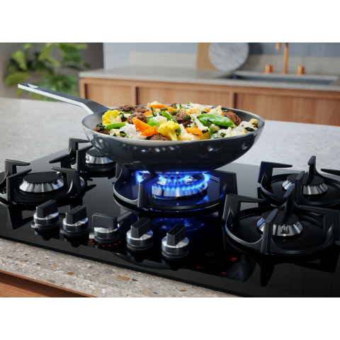 Plita incorporabila vitroceramica pe gaz Electrolux KGG6456K 4 arzatoare 60 cm negru [12]