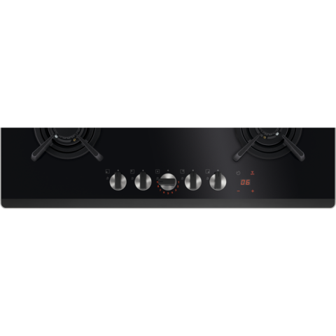 Plita incorporabila vitroceramica pe gaz Electrolux KGG753753K 5 arzatoare 75 cm negru [15]