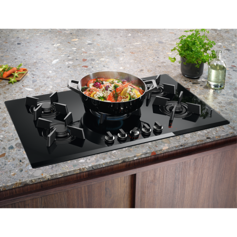 Plita incorporabila vitroceramica pe gaz Electrolux KGG953753K 5 arzatoare 90 cm negru [1]