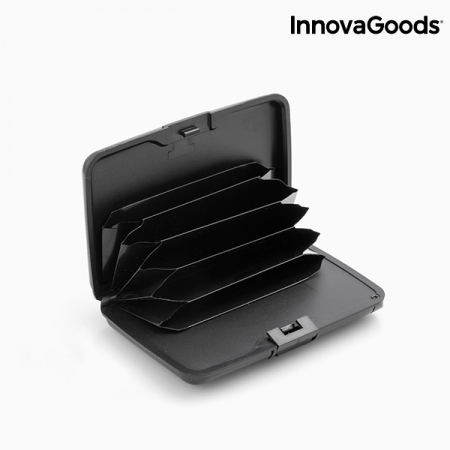 Power bank si suport de carduri antifrauda, InnovaGoods Gadget Tech, 1800 mAh, 5 compartimente pentru carduri [2]