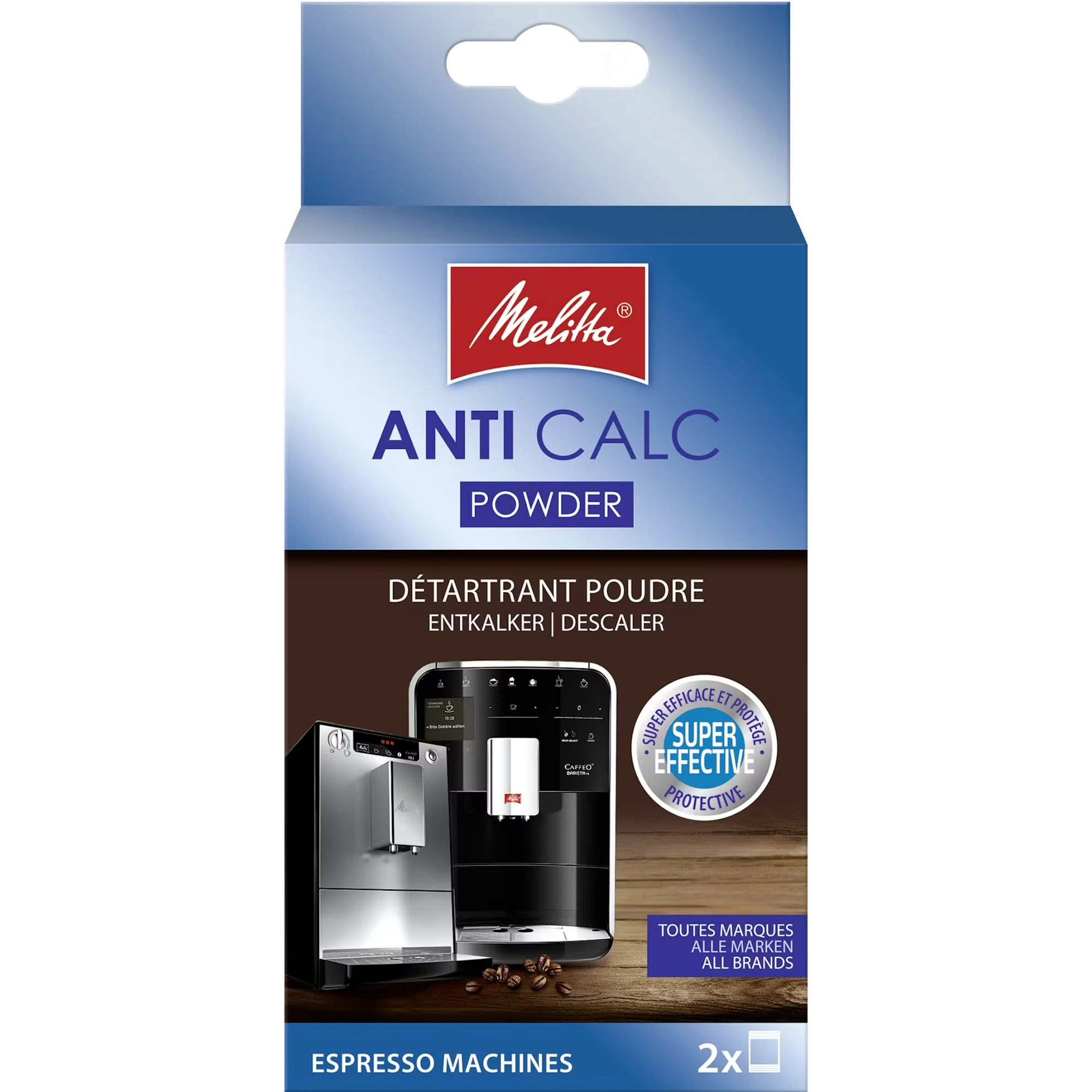 Accesorii Piese Espressoare Cafetiere - Pudra detartrant Melitta Anti Calc espressor automat 2 plicuri x 40 g acid citric biodegradabil