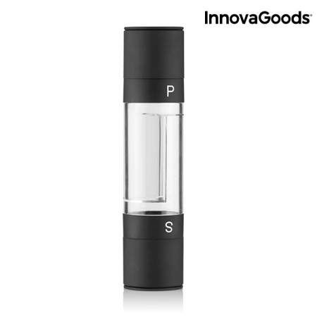Rasnita 2 in 1, InnovaGoods, sare si piper sau alte condimente, cu reglare finete macinare, 5x22 cm [4]