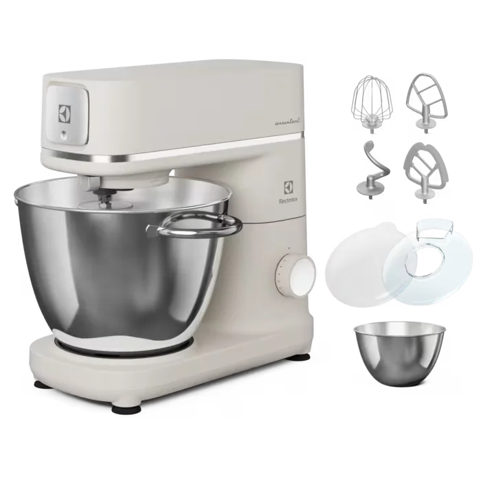 Roboti de bucatarie - Robot de bucatarie Electrolux E6KM1-4OWT Assistent 700 alb 1200W cu doua boluri din inox