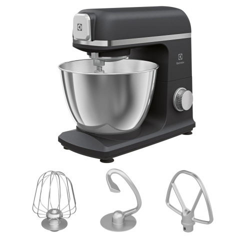 Roboti de bucatarie - Robot de bucatarie Electrolux E5KM1-4BPT Create 5 negru 1200W cu bol inox de 5L